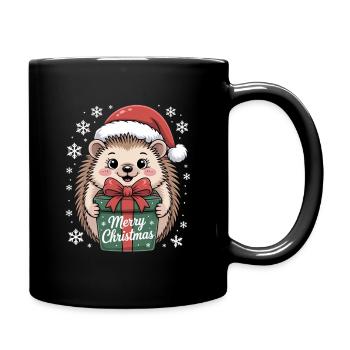 Hérisson Noël Joyeux Noël Cadeau - Mug uni - noir - Droite