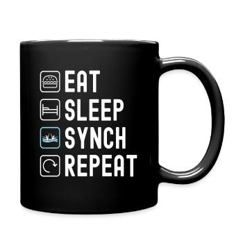 Synchronschwimmen Kunstschwimmen Wassersport - Tasse einfarbig - Schwarz - Rechts