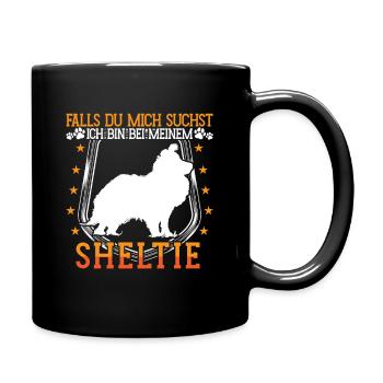 Samojede ist allergisch Schlittenhund - Tasse einfarbig - Schwarz - Rechts