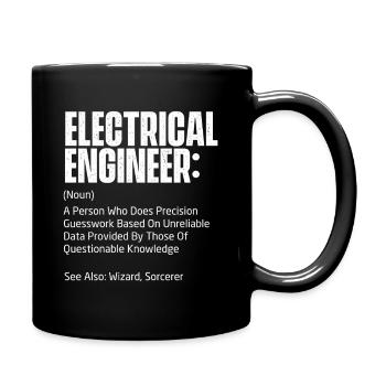 Elektroingenieur Definition Lustiges MINT-Geschenk - Tasse einfarbig - Schwarz - Rechts