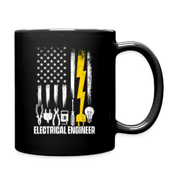 Elektroingenieur Geek Humor Spannung Nerd - Tasse einfarbig - Schwarz - Rechts