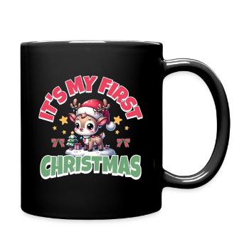 Conception de rennes pour Noël et l’hiver - Mug uni - noir - Droite