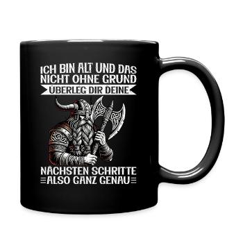 Wikinger Nordische Mythologie Götter - Tasse einfarbig - Schwarz - Rechts
