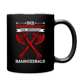 Wikinger Nordische Mythologie Götter - Tasse einfarbig - Schwarz - Rechts