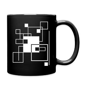 Composition géométrique de la mosaïque - Mug uni - noir - Droite