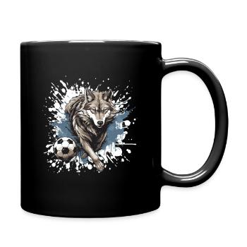Équipe de football du Wolf - Mug uni - noir - Droite