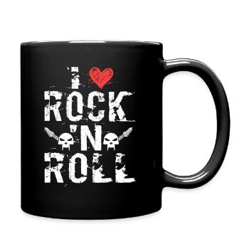 I Love Rock 'N Roll Music Guitar Rock Band - Full Colour Mug - black - Right