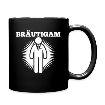 JGA Team Bräutigam Junggesellenabschied - Tasse einfarbig - Schwarz - Rechts