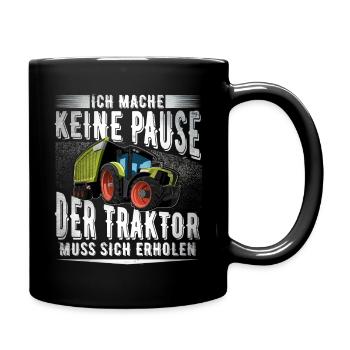 Landwirt - Tasse einfarbig - Schwarz - Rechts