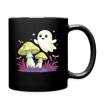 Kleiner Geist - Tasse einfarbig - Schwarz - Rechts