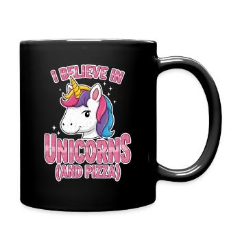 Croyez en le cadeau de bande dessinée Licornes - Mug uni - noir - Droite