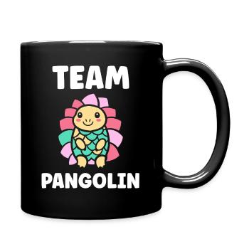 Pangolin Pastell Team - Tasse einfarbig - Schwarz - Rechts