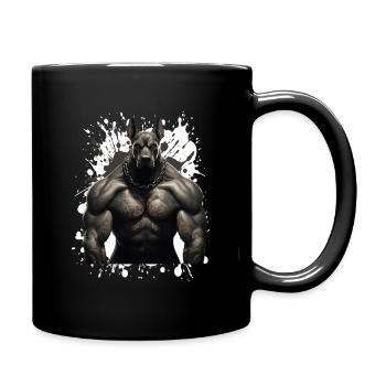 Doberman Dog Muscles Workout Beast - Full Colour Mug - black - Right
