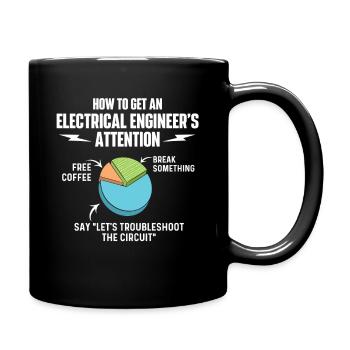 Break Something Free Coffee Circuit Fehlerbehebung - Tasse einfarbig - Schwarz - Rechts