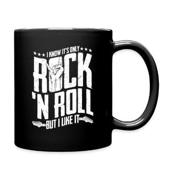 I Know It's Only Rock 'n Roll But I Like It Band - Tasse einfarbig - Schwarz - Rechts