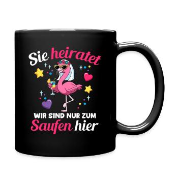 Bachelorette Party Wedding Bride Maid of Honor - Full Colour Mug - black - Right