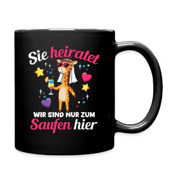 Bachelorette Party Wedding Bride Maid of Honor - Full Colour Mug - black - Right