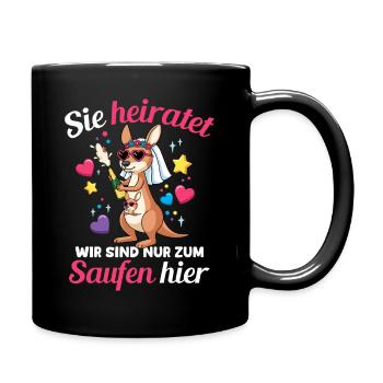 Bachelorette Party Wedding Bride Maid of Honor - Full Colour Mug - black - Right