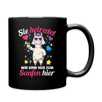 Bachelorette Party Wedding Bride Maid of Honor - Full Colour Mug - black - Right