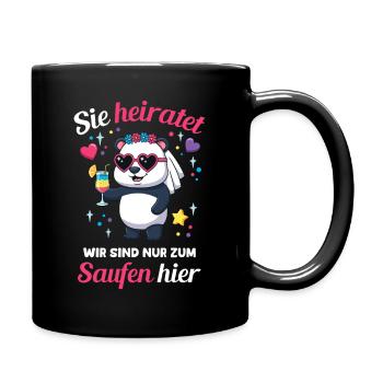 Bachelorette Party Wedding Bride Maid of Honor - Full Colour Mug - black - Right