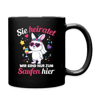 Bachelorette Party Wedding Bride Maid of Honor - Full Colour Mug - black - Right