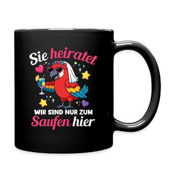 Bachelorette Party Wedding Bride Maid of Honor - Full Colour Mug - black - Right