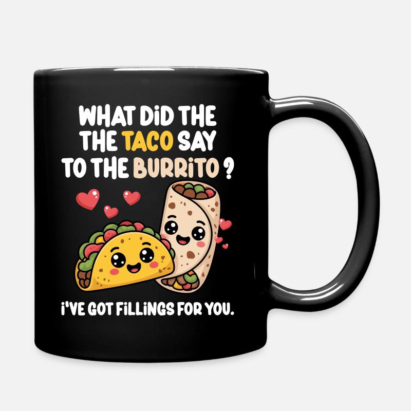Taco Burrito Love Mexican Food Lover - Mug uni - noir