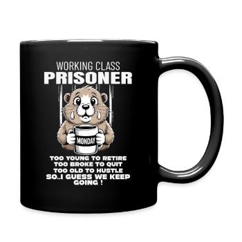 Monday Trapped Work Funny Work Outfit - Full Colour Mug - black - Right