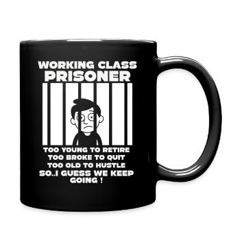 Monday Trapped Work Funny Work Outfit - Full Colour Mug - black - Right