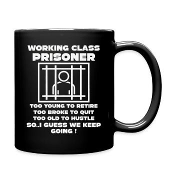 Monday Trapped Work Funny Work Outfit - Full Colour Mug - black - Right
