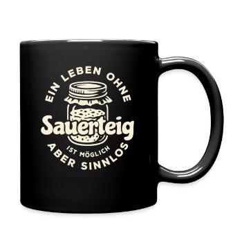 Une vie sans levain est possible mais inutile - Mug uni - noir - Droite