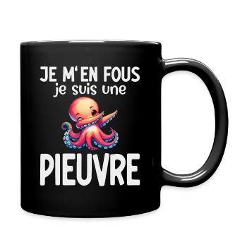 Octopus Dabbing Sea Humor and Cute Design - Full Colour Mug - black - Right