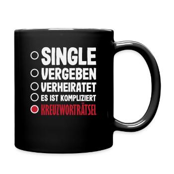 Single Take Crossword Puzzle Humor - Full Colour Mug - black - Right