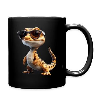 Kaiman Krokodil Alligator Reptilien Kroko Kaimane - Tasse einfarbig - Schwarz - Rechts