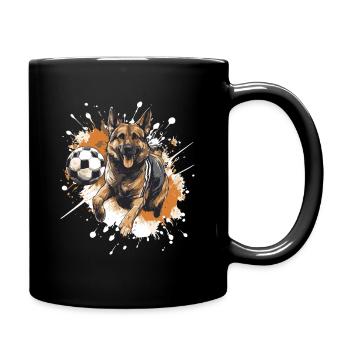 Berger allemand chien Football Sports - Mug uni - noir - Droite