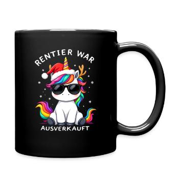 Renne a été vendu Licorne Noël - Mug uni - noir - Droite