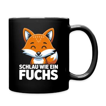 Schlau Wie Ein Fuchs Niedlicher Fuchs - Tasse einfarbig - Schwarz - Rechts