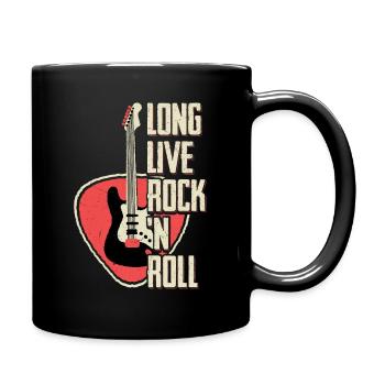 Long Live Rock 'n Roll Rock Band Guitar Music - Tasse einfarbig - Schwarz - Rechts