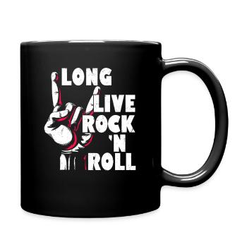 Long Live Rock 'n Roll Music Guitar Rock Band - Tasse einfarbig - Schwarz - Rechts
