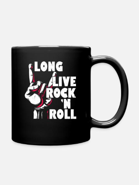 Long Live Rock 'n Roll Music Guitar Rock Band - Tasse einfarbig - Schwarz