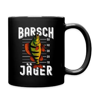 Barsch Jäger Flussbarsch Barschangeln Barsche - Tasse einfarbig - Schwarz - Rechts