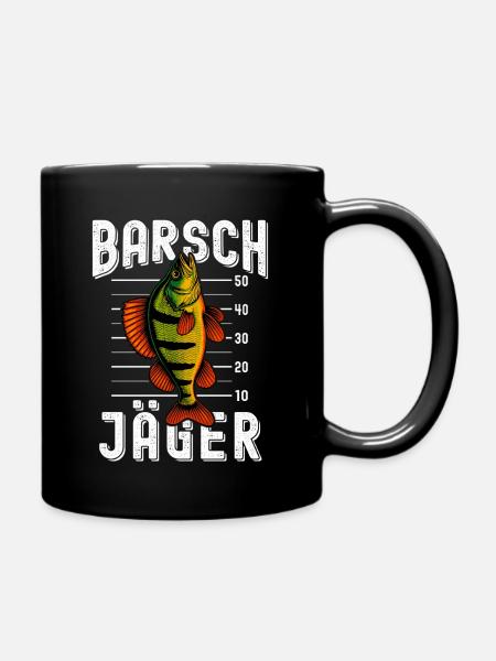 Barsch Jäger Flussbarsch Barschangeln Barsche - Tasse einfarbig - Schwarz