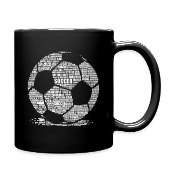 Soccer Ball - Cooles Fußball Liebhaber Geschenk - Tasse einfarbig - Schwarz - Rechts