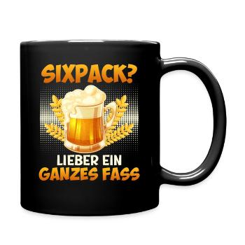 Paternité SIX-PACK RATHER UN BARIL ENTIER Drôle - Mug uni - noir - Droite