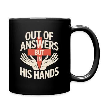 Des réponses mais entre ses mains La foi - Mug uni - noir - Droite