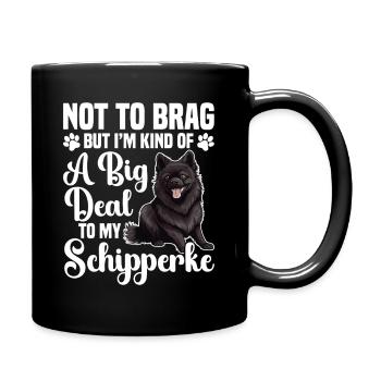 Je ne veux pas me vanter, mais je suis un peu un grand - Mug uni - noir - Droite