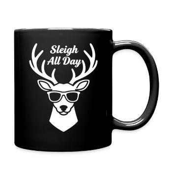 Sleigh All Day Deer Graphic - Tasse einfarbig - Schwarz - Rechts