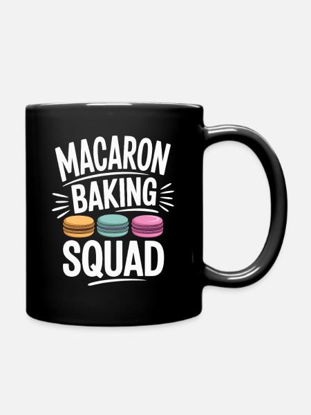 Macaron Französische Desserts - Tasse einfarbig - Schwarz