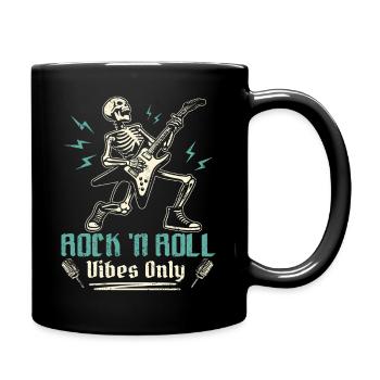 Rock 'N Roll Vibes Only Rock Band Guitar Music - Full Colour Mug - black - Right