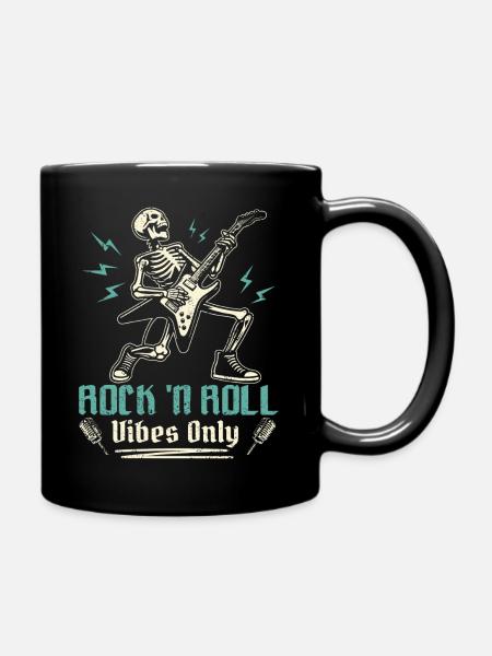 Ambiance Rock 'N Roll uniquement Musique de guitare de groupe de rock - Mug uni - noir